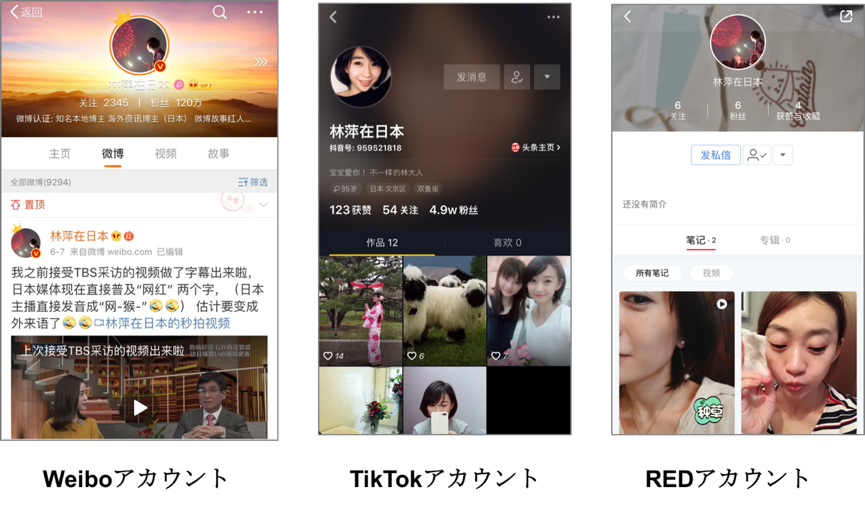 中国 林萍 リンピン 在日本 がtiktok Red開設 インスタはまだ未定 クロスボーダーネクスト株式会社