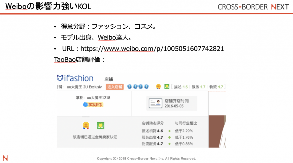 スクリーンショット 2019-05-25 09.01.51 | クロスボーダーネクスト株式会社 WEIBO上で影響力のあるコスメ系ジャンルインフルエンサーKOL:赵梦玥UUの詳細