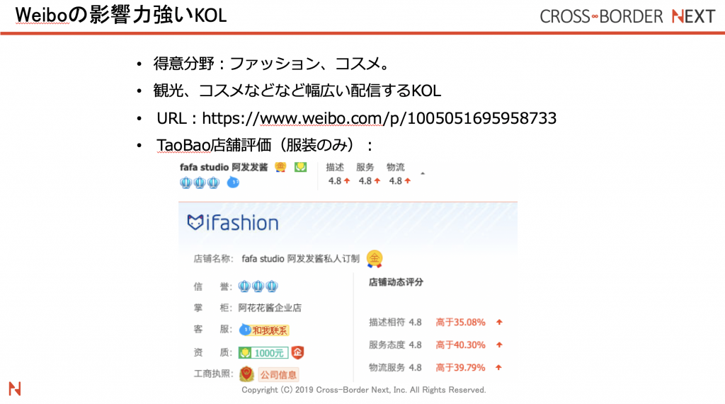 WEIBO上で影響力のあるコスメ系ジャンルインフルエンサーKOL：阿花花酱の詳細