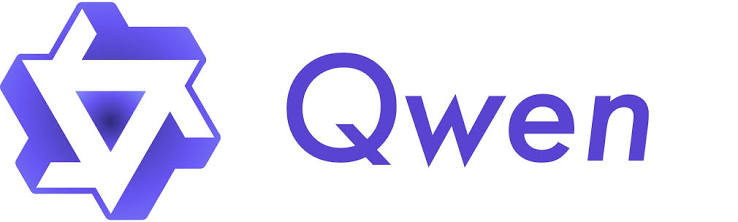 Qwen | クロスボーダーネクスト株式会社 Qwen logo: a purple Star of David emblem to the left of the word'Qwen' in purple.
